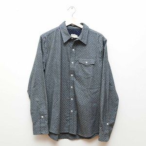 Bridge & Burn Gray Polka Dot Button Down Shirt